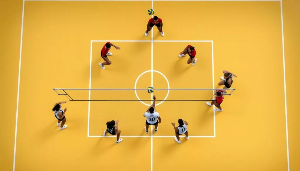 Defensive positioning in volleyball