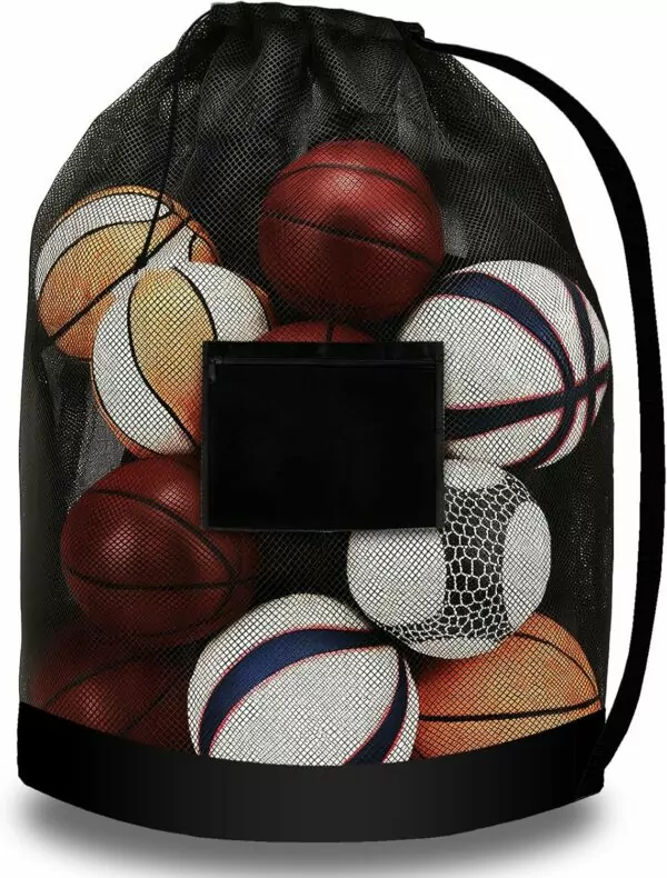 Extra Large Ball Bag - Ball Bags Mesh 30 x 38 inch Mesh Ball Bag Soccer Ball Net Bag Sports Ball Bags Ball Storage Net for Volleyball, Soccer, Basketball,Swimming, Beach, Travel, Gym, soccer ball bags