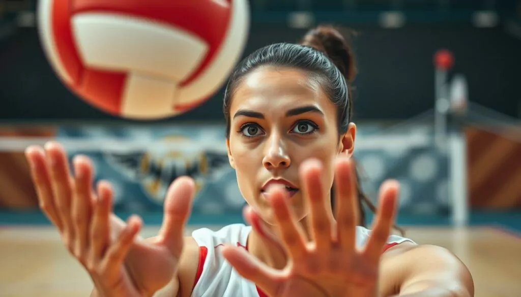 Eye-hand synchronization in volleyball