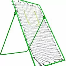 Lacrosses Rebounder for Backyard, 4x7ft Lacrosses Bounce Back Net Volleyball Rebounder Net, Adjustable Angle Sports Rebounder for Baseball Soccer Field Hockey, Heavy-Duty Iron Frame with Elastic Cords