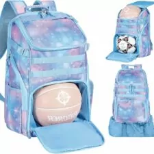 Large Basketball Bag Backpack for Men Women Kids Basketball Bookbag with Ball Compartment Shoes Bag 35L Capacity Boys Girls Soccer Ball Bag Gym Backpack Fit Volleyball Football Sports Travel School