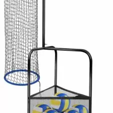 Leyndo Volleyball Setter Trainer Net Adjustable Angle Volleyball Target Net for Indoor and Outdoor Practice Sturdy Footed Base Volleyball Training Equipment