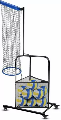 Leyndo Volleyball Setter Trainer Net Adjustable Angle Volleyball Target Net for Indoor and Outdoor Practice Sturdy Footed Base Volleyball Training Equipment