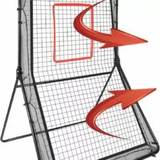 Lineslife Lacrosse Rebounder for Backyard 6x4ft Throwback Net with 5 Bounce Back Rebound Angles Adjustable Target Carry Bag for Lacrosse Baseball Softball Volleyball Tennis Pitching Catching Throwing