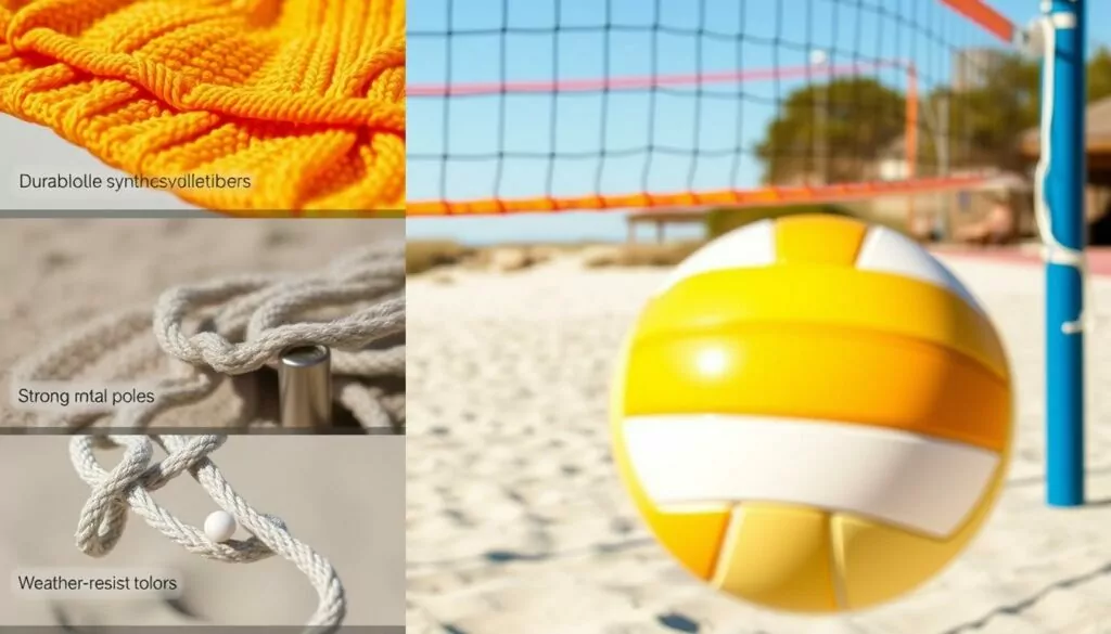 Outdoor volleyball net materials