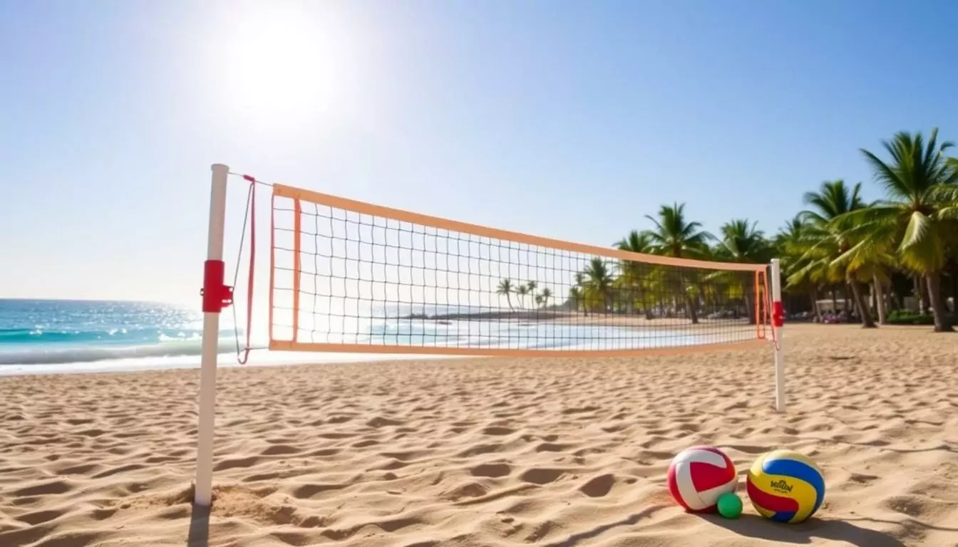 Portable volleyball net system