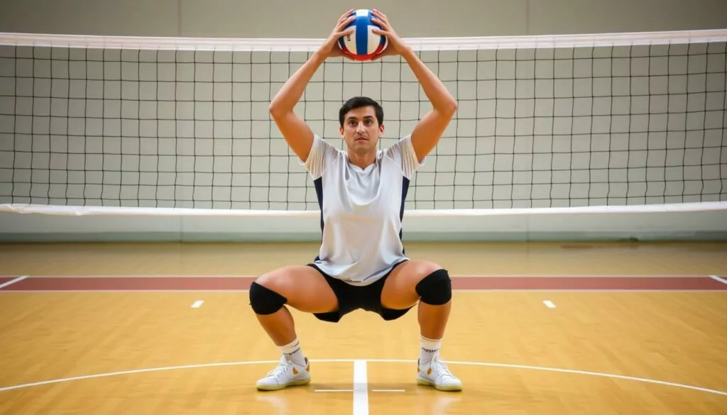 Proper volleyball setting form