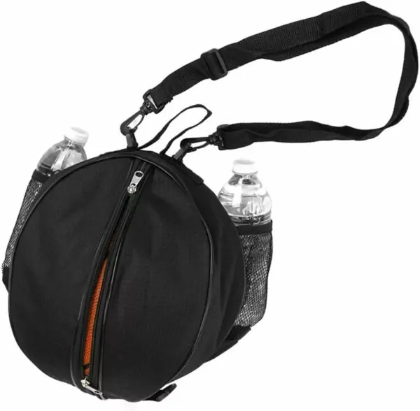 Size 7 (29.5") Basketball Bag Soccer Ball Football Volleyball Softball Sports Ball Bag Holder Carrier+Adjustable Shoulder Strap 2 Side Mesh Pockets f/Water Bottle Towel Sports Shoes