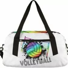 Sport Rainbow Volleyball Kids Duffle Bag for Boys Girls Dance Bag, Sport Gym Bags Overnight Travel Bags Teen Kids Weekender Bag for School Practice Gymnastic Ballet