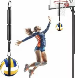 TOBWOLF Volleyball Spike Trainer, Adjustable Volleyball Practice Equipment, Volleyball Spiking Training System Volleyball Hitting Trainer for Beginners & Pro Jumping Spiking Power Improving