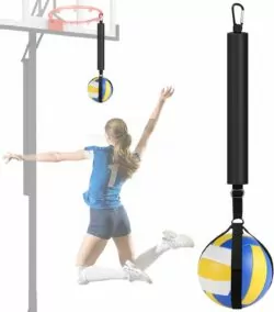 TOBWOLF Volleyball Spike Trainer, Solo Serve Trainer Volleyball Attack Trainer, Volleyball Training Aids Volleyball Spike Training System Improves Serving, Jumping, Arm Swing Mechanics & Spiking Power