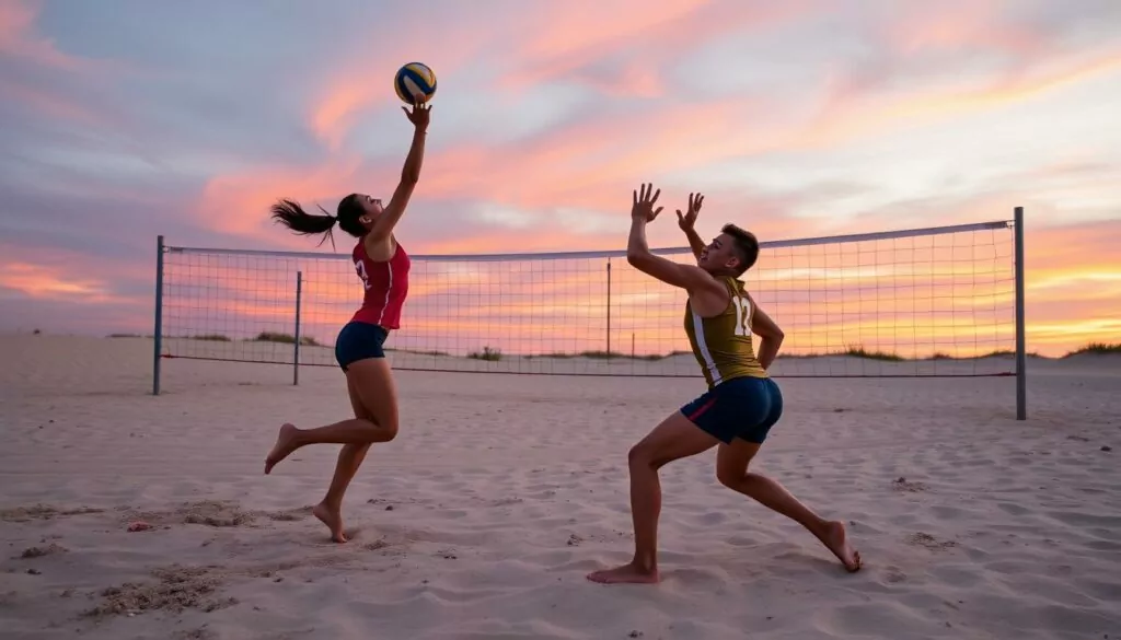 Two-person volleyball drill