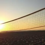 Volleyball net and poles