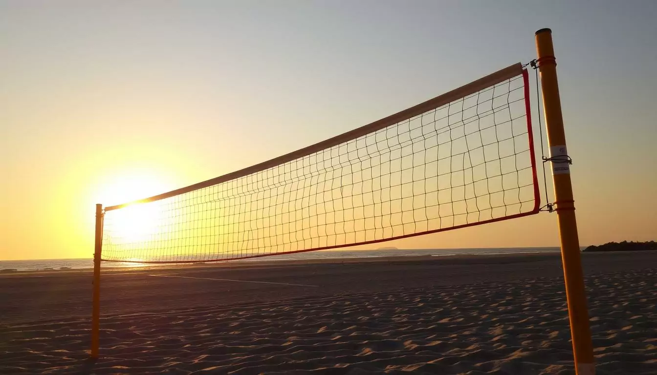 Volleyball net and poles