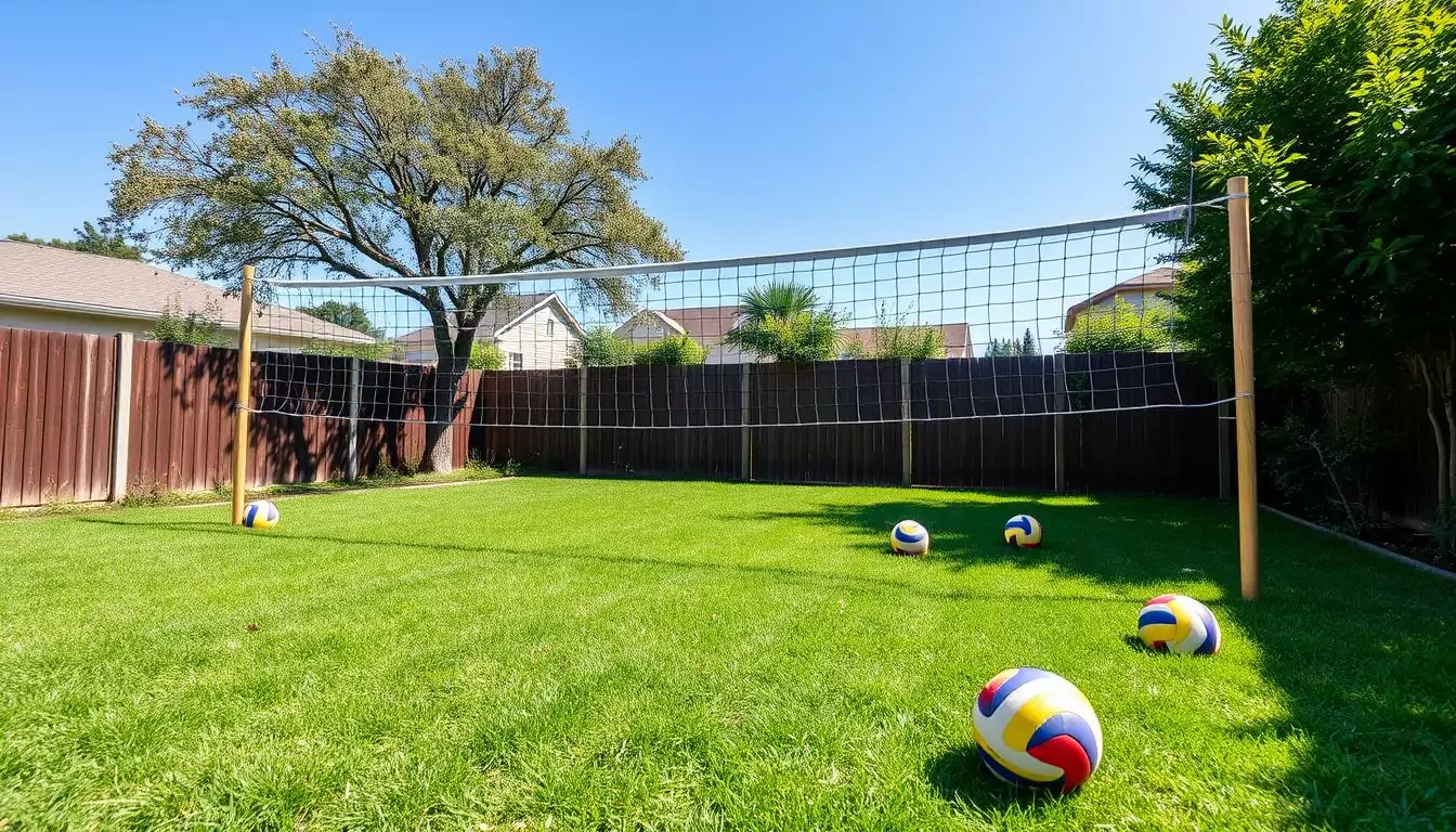 Volleyball net for home