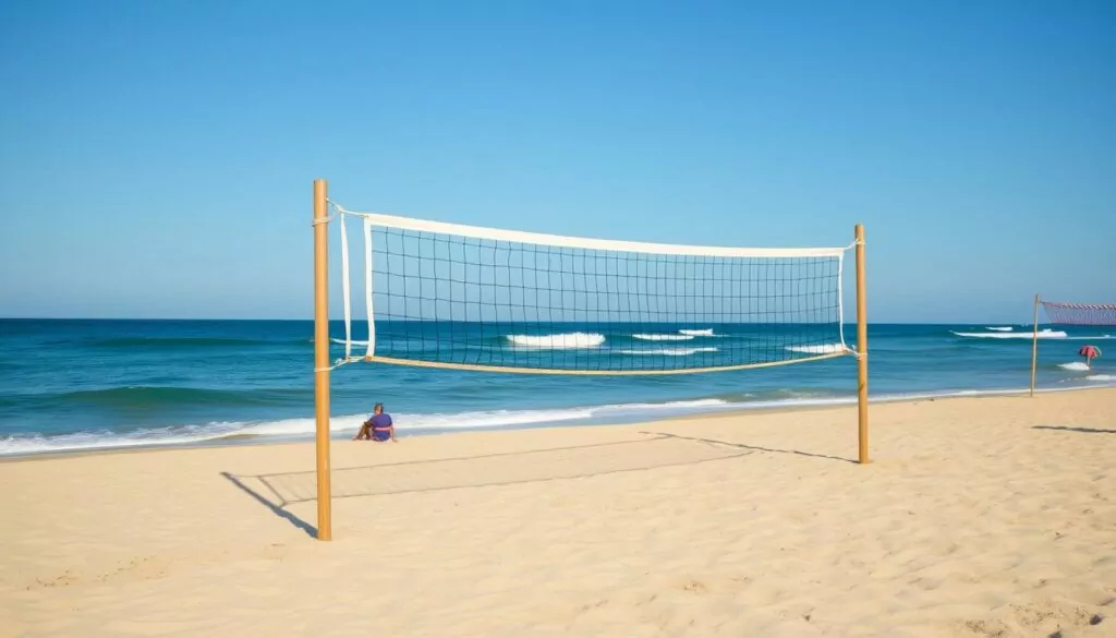 Volleyball net for sand and beach