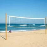 Volleyball net for sand and beach