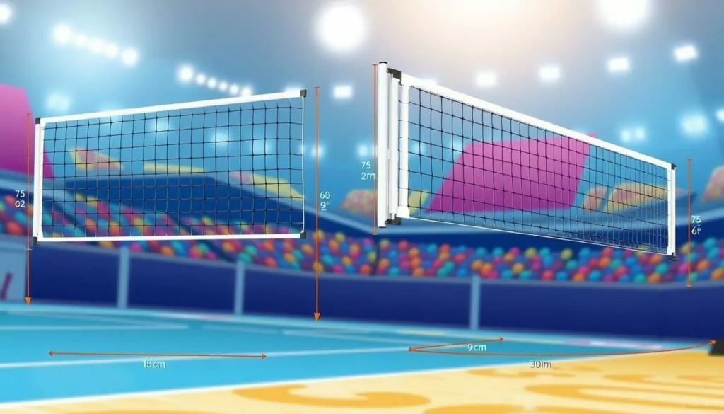 Volleyball net sizes