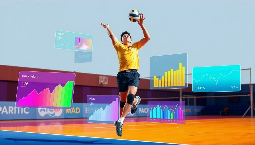 Volleyball player metrics analysis