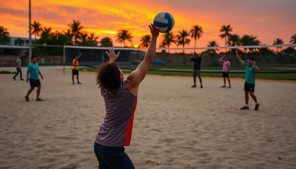 Volleyball serving techniques