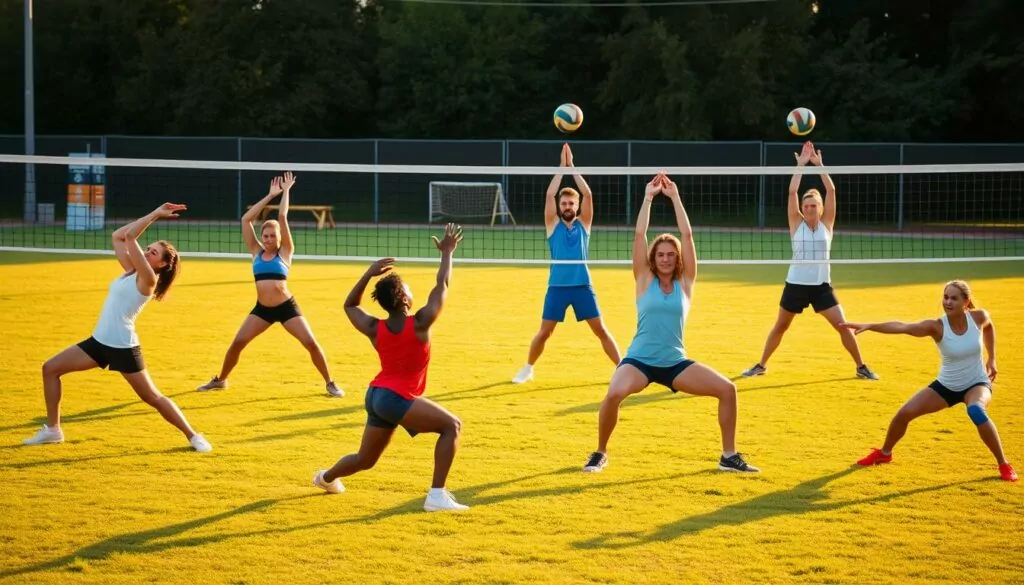 Volleyball stretching techniques