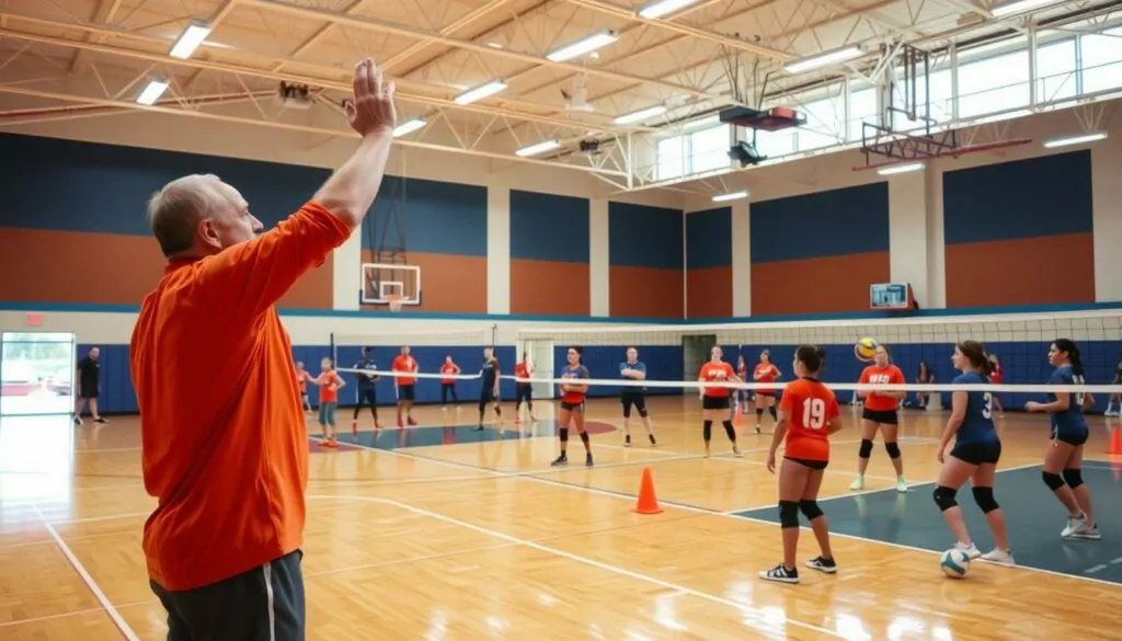 Volleyball training session