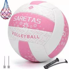 Volleyball,Girls Volleyball for Outdoor or Beach Play, Soft Volleyball Ball for Women Youth Juniors and Teens Practice Volleyballs with Pump Needles for Backyard Official Size, Indoor