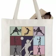 WCGXKO Volleyball Gift It’s A Beautiful Day For Volleyball Tote Bag for Volleyball Player (T-Day For Volleyball)