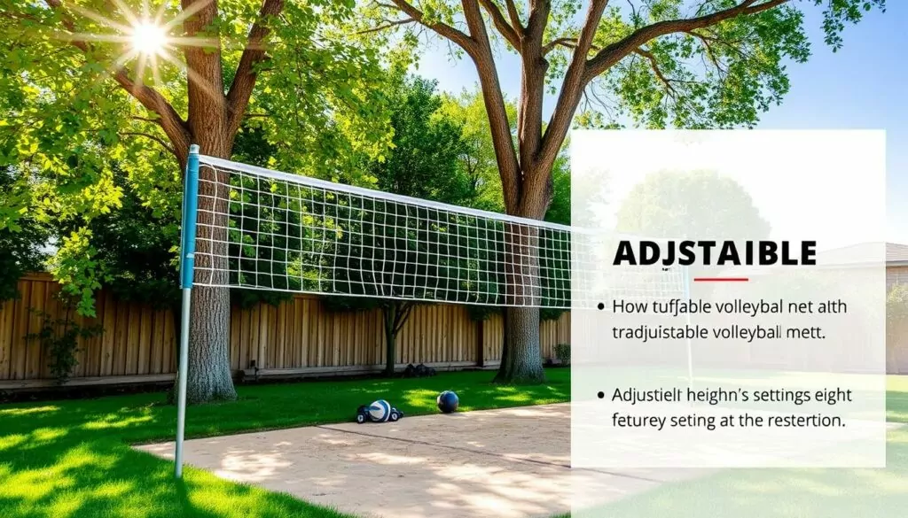 adjustable volleyball net