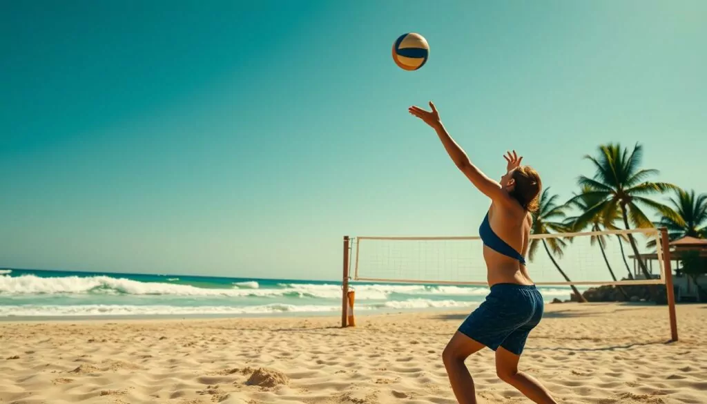 beach volleyball serving