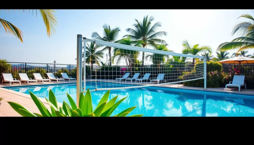 poolside volleyball net