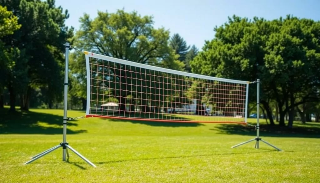 portable volleyball net system