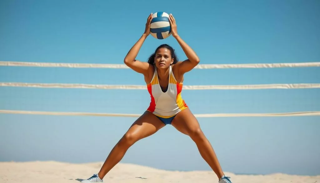 volleyball setting stance