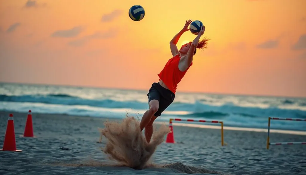 Advanced beach volleyball training